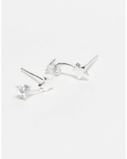 Kingsley Ryan Blue – ohrstecker aus sterling mit sternschnuppen-design und kristallsteinen