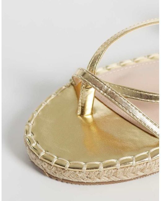 Raid Metallic Danita Espadrille Flat Sandals