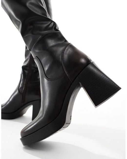 Schuh Blue Doja Chunky Knee Boots