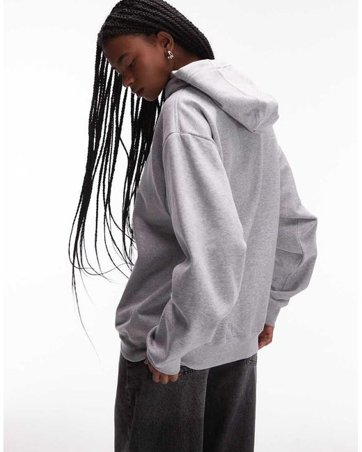 The North Face Gray Essential Oversized Logo Sweatshirt
