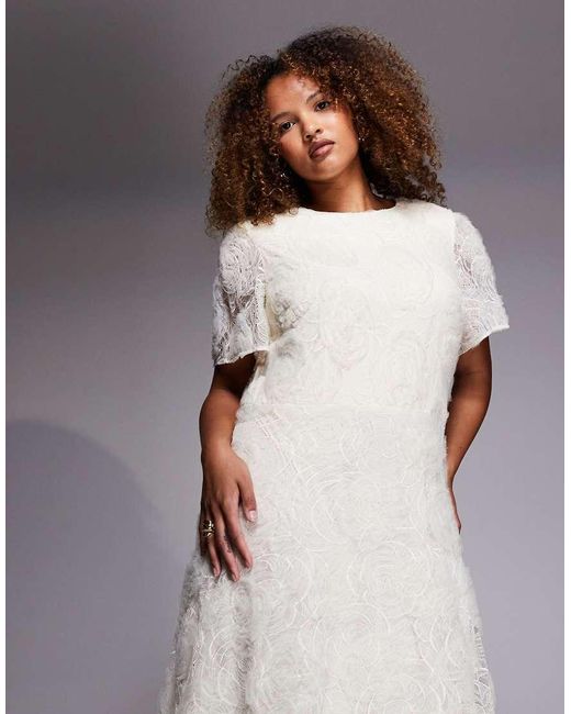 Forever New White Bridal Lace Midaxi Dress