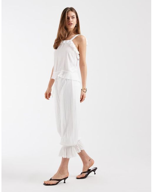 Motel White Basma Bloomer Pants