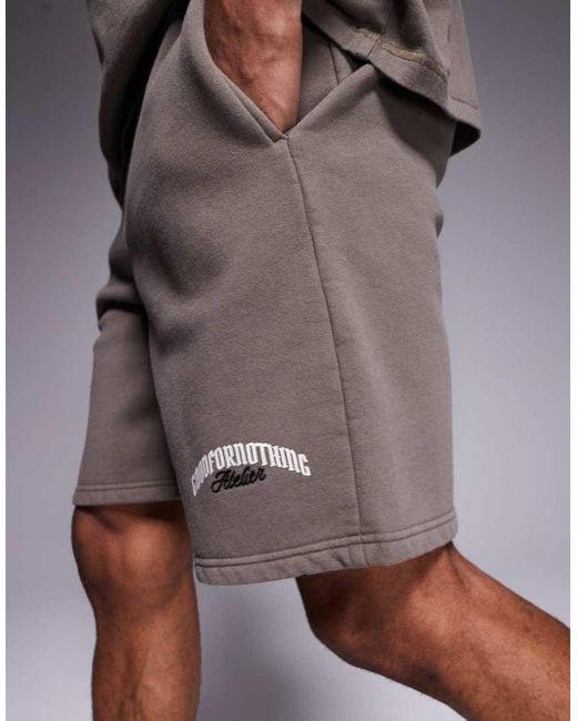 Pantalones Cortos Con Logo De (Parte De Un Conjunto)-Neutro Good For Nothing de hombre de color Gray
