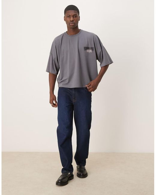 ASOS Oversized T-Shirt Met Verlaagde Schouders En Autoprint in het Green voor heren