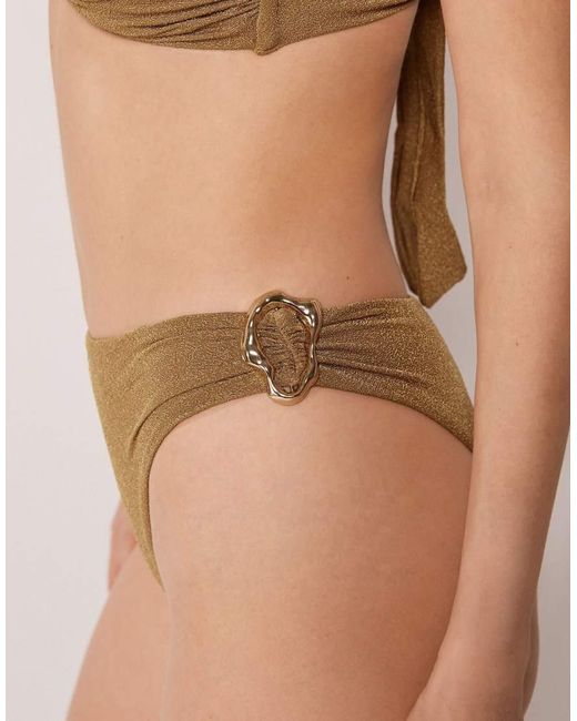 Calzedonia Natural High-Waist Brazilian Sophisticated Shine