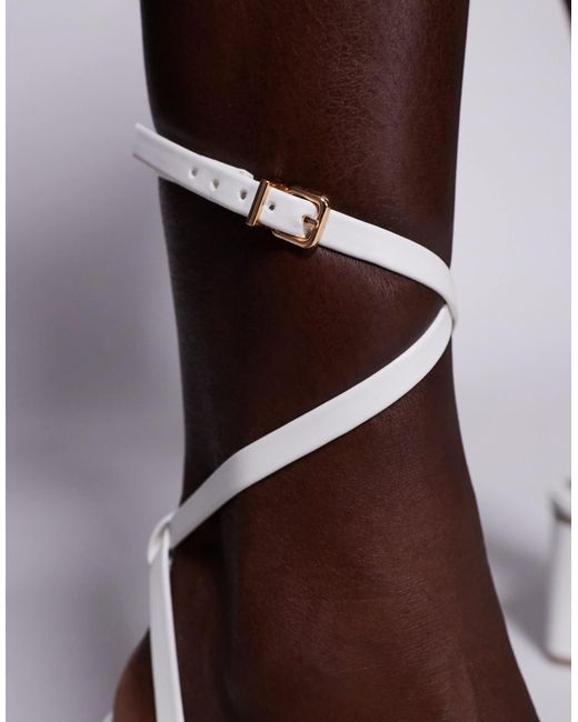 SIMMI Brown Simmi london wide fit – bora – riemchen-sandalen