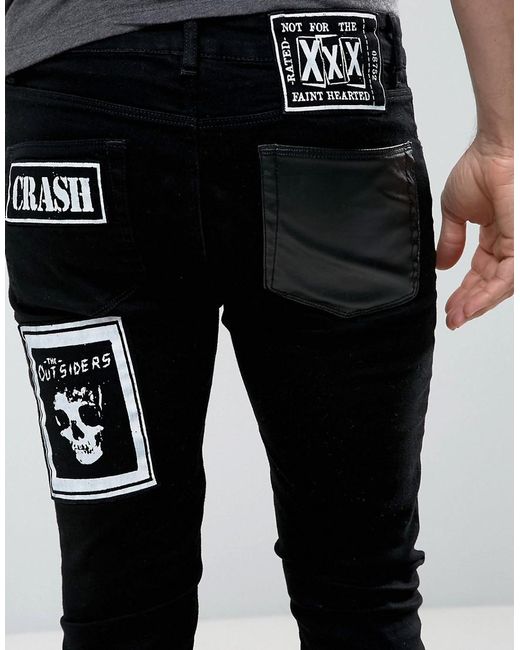 ASOS Denim Super Skinny Jeans In Black 