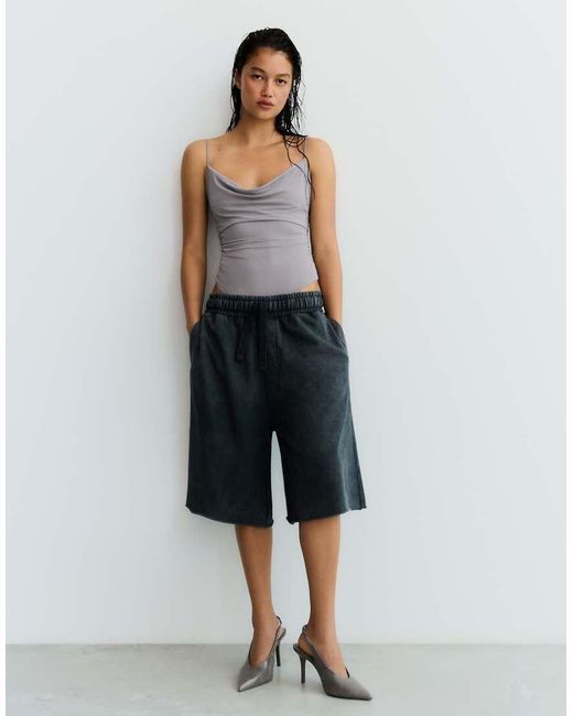 Bershka Gray Draped Strap Body
