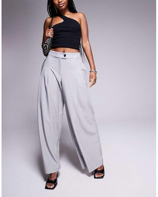 River Island Broek Met Wijde Pijpen in het Purple