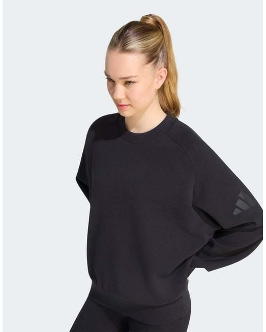 Adidas Originals Blue Soft Lux Loose Sweatshirt