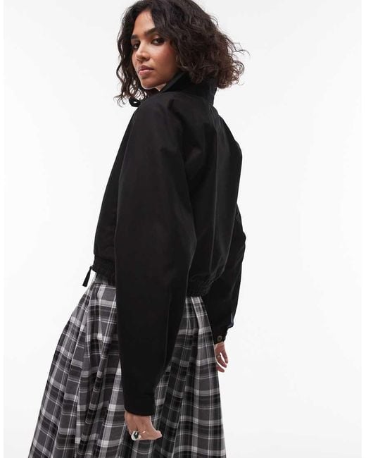 Tommy Hilfiger Black Cotton Bomber Jacket