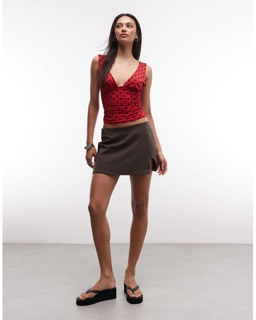 Monki Blue 90s Minimal Mini Skirt