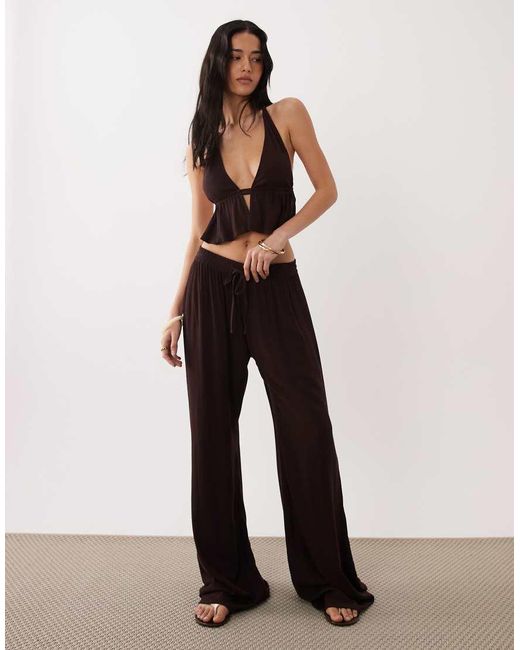 Free Society Black Tie Back Beach Top