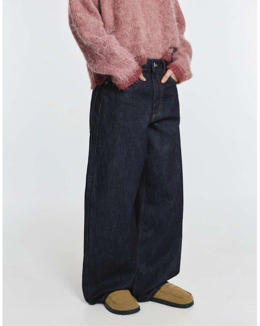 Pull&Bear Multicolor Barrel Jeans With Hearts