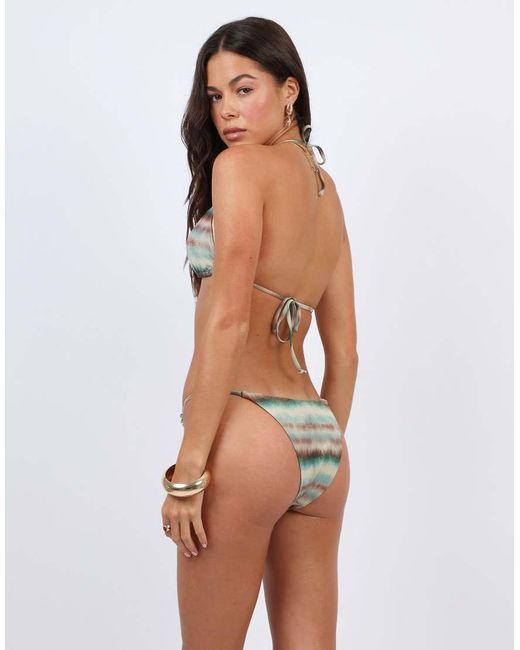 SIMMI Brown Tie Dye Triangle Bikini Top