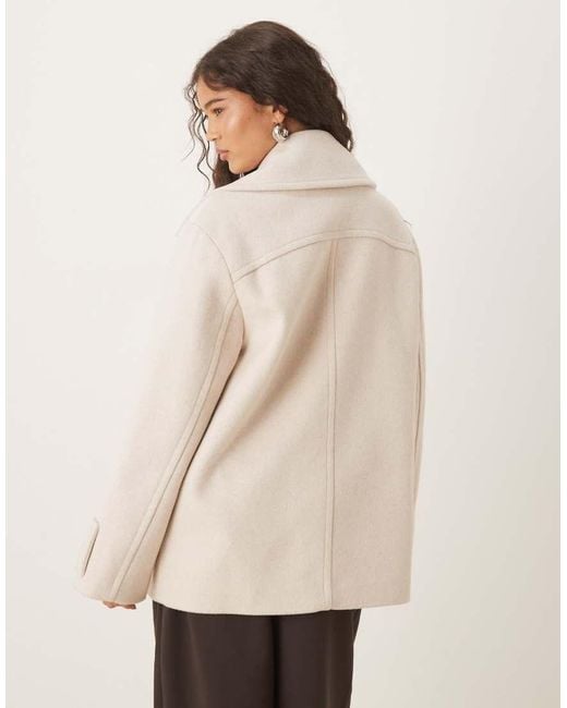 Mango Natural Wool Mix Short Double Breasted Jacket