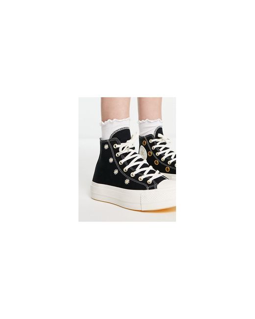 Converse black & white all star hi trainers sales