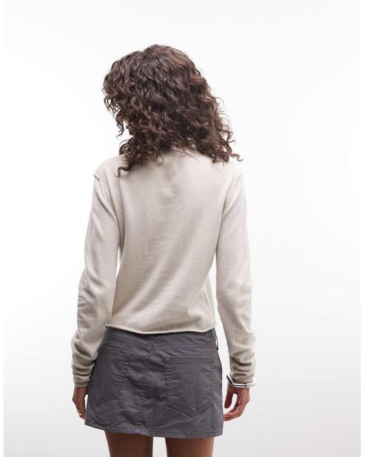 Weekday Natural Wool Blend Fitted Cardigan