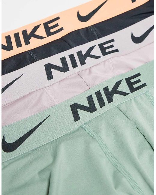Nike Blue Essential Microfibre 3 Pack Trunks for men