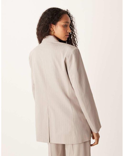 ASOS Natural Relaxed Blazer Co-ord