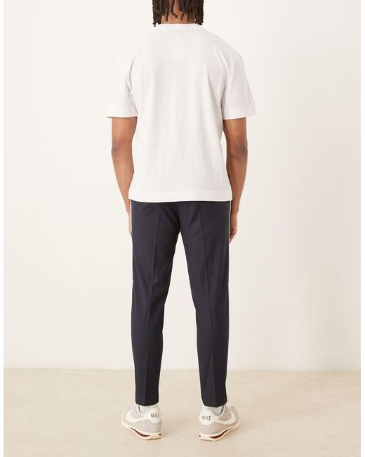 ASOS Nette Broek Met Toelopende Pijpen En Biezen in het Natural voor heren