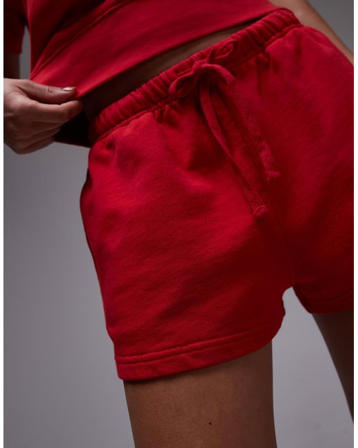 ARKET Red Pure Cotton Pull On Runner Shorts