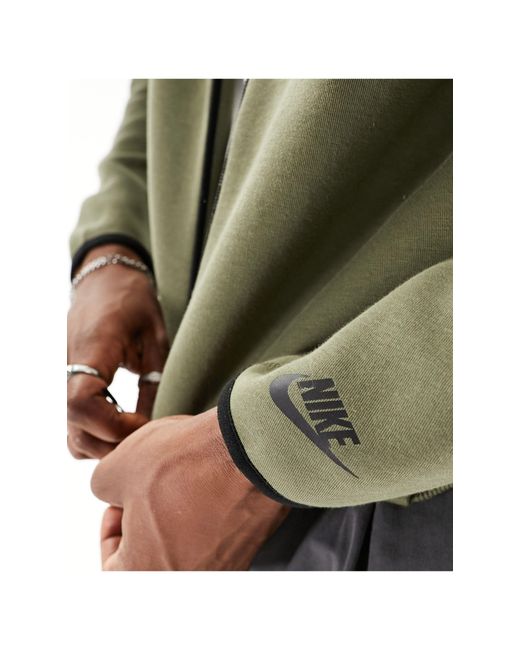 Nike Green Tech Fleece Winter Jacket Khaki for men