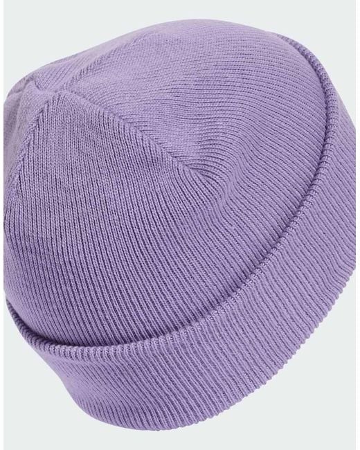 Adidas Originals Purple New Logo Beanie Cuff