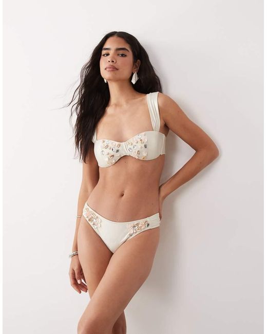 ASOS Brown Pearlescent Bikini Bottoms