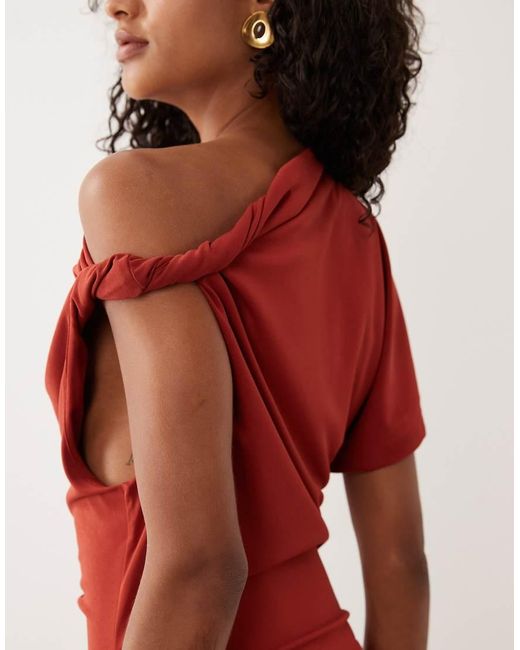 ASOS Red Twist Detail Mini Dress