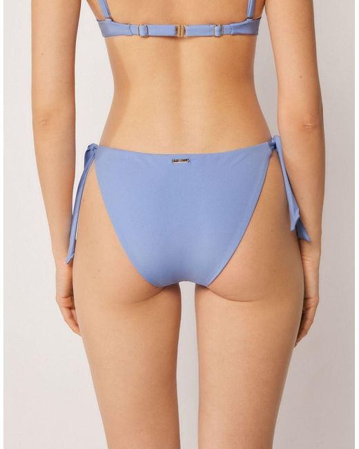 Calzedonia Blue Premium Fit Tie-Side Brief Bikini Bottom