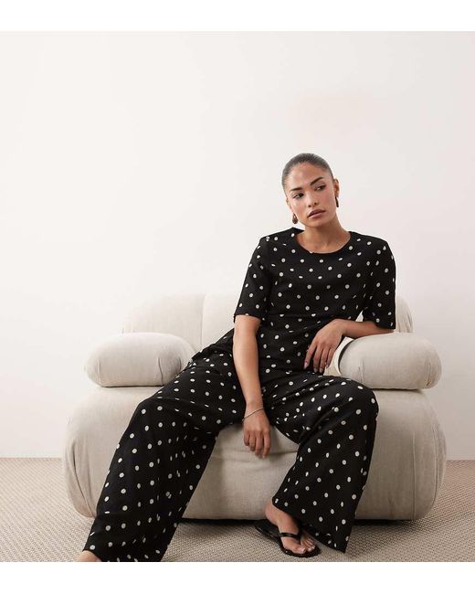 JDY Petite Black Loose Trousers Co-ord