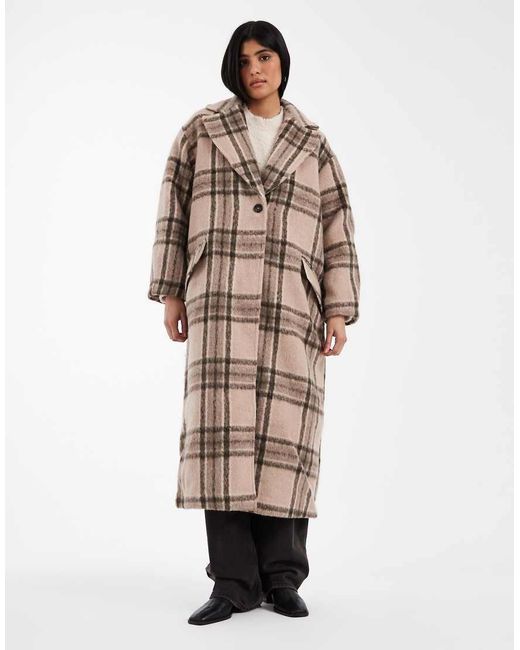 ASOS Natural Brushed Formal Throw On Coat