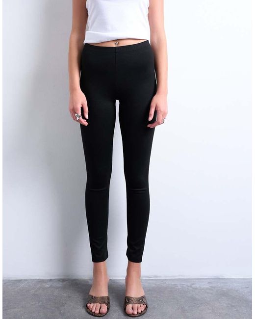 TOPSHOP White Full Length leggings