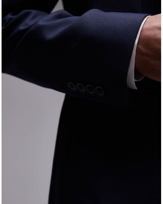 Topman Black Slim Suit Jacket for men