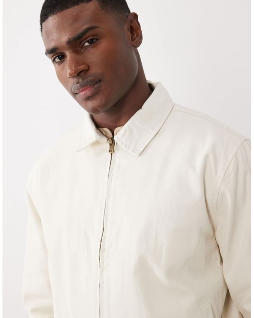 Cotton On White Harrington Jacket for men