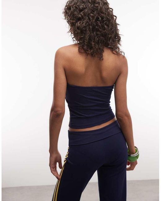 Collusion Blue Sporty Bandeau Top
