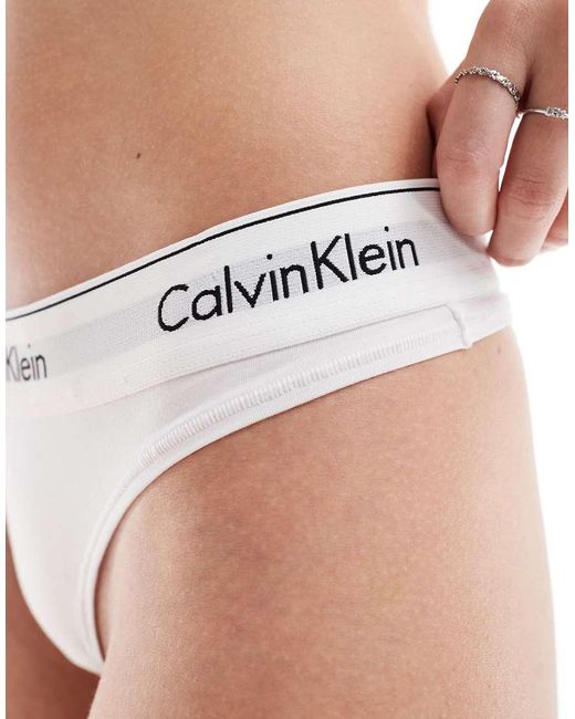 Calvin Klein White Modern Cotton Thong