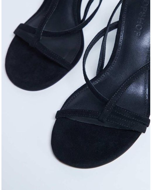 TOPSHOP Blue Felicity Strappy High Heeled Sandal