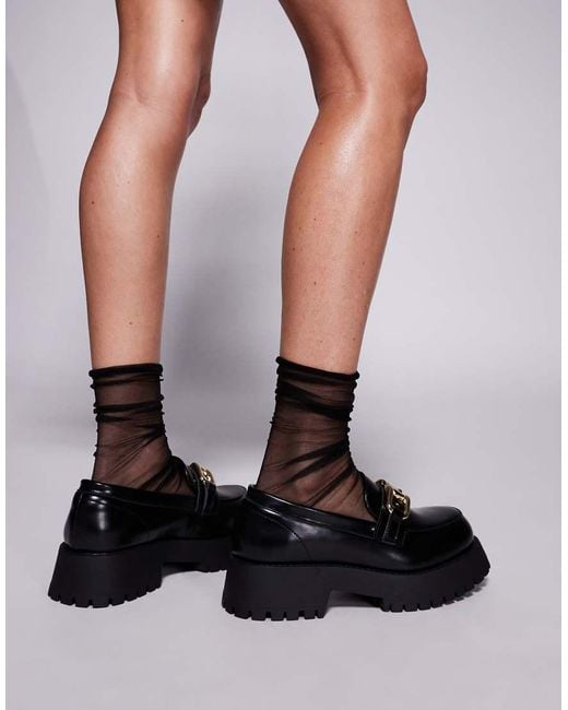 River Island Black Chunky Loafer