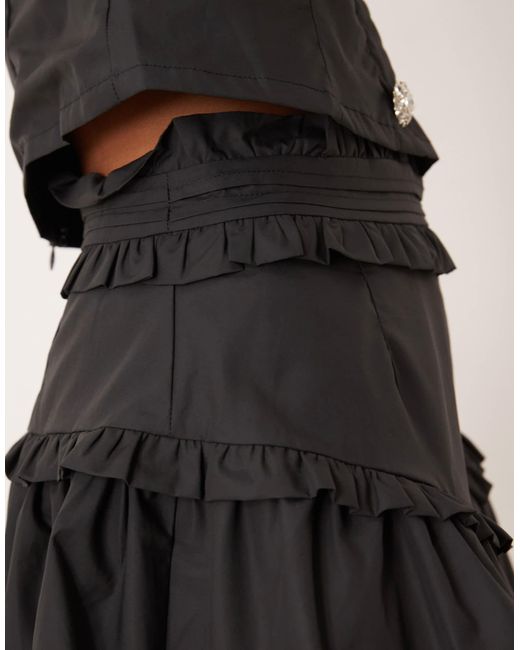 Sister Jane Black Ruffle Mini Skirt Co-ord