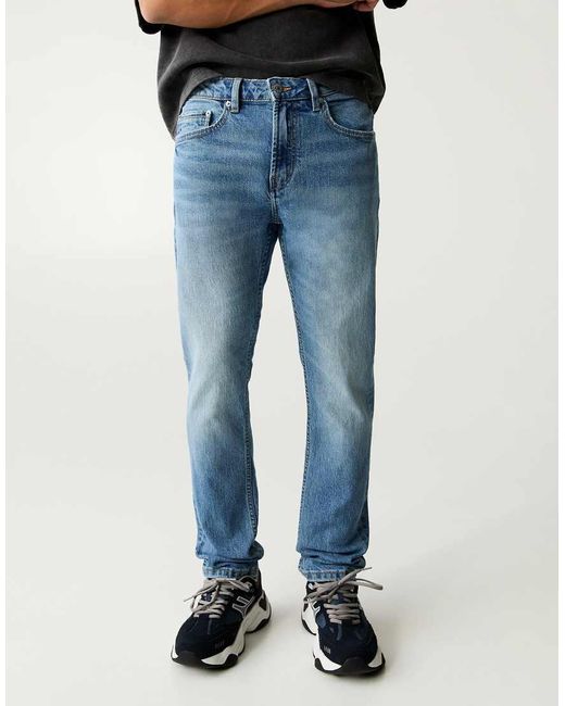 Pull&Bear Blue Slim Fit Jeans for men