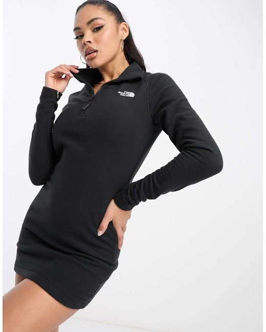 The North Face Black Glacier 1/4 Zip Fleece Dress