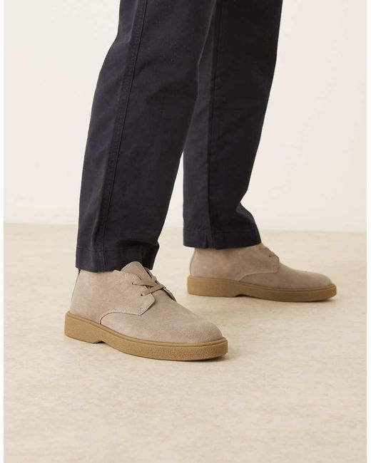 Calvin Klein Natural Suede Desert Boots for men