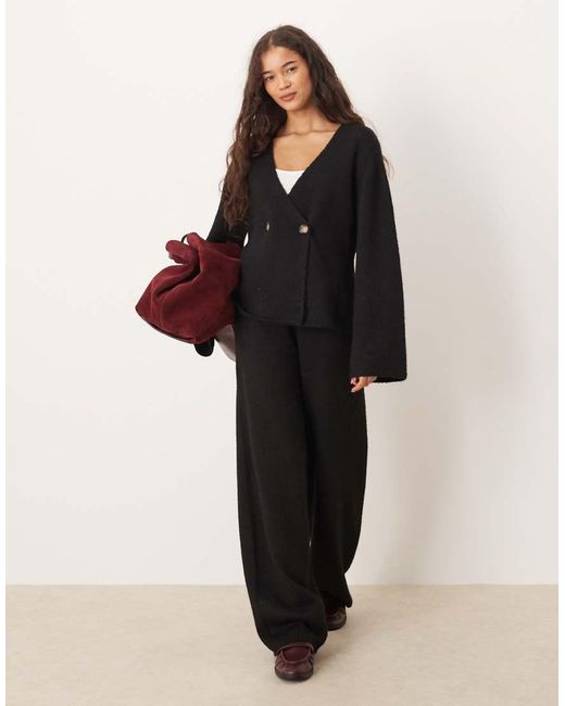Y.A.S Black Long Sleeve Knitted Cardigan Co-ord