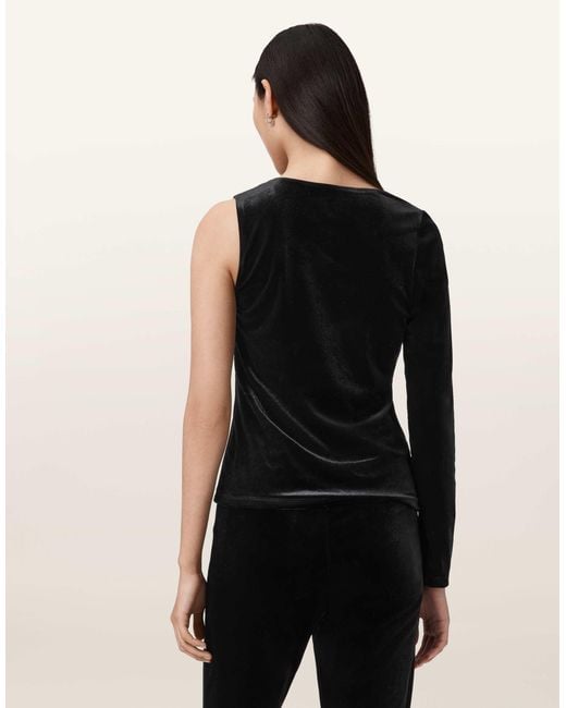AllSaints Black – ari – oberteil aus samt