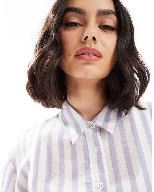 ASOS White Linen Blend Shirt