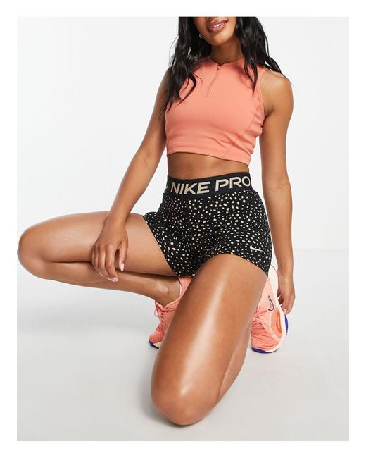 Nike Nike Pro Training Aop Dot Print 3 Inch Booty Shorts in Black | Lyst  Australia