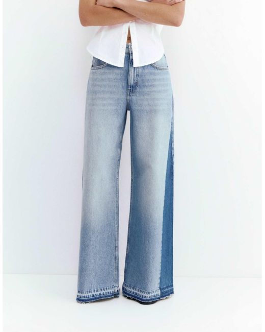 Pull&Bear Blue – patchwork-jeans