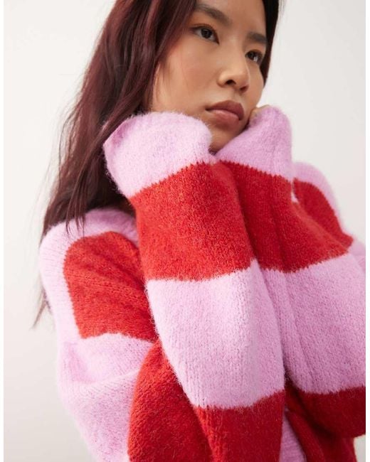 Monki Red Oversized Cardigan